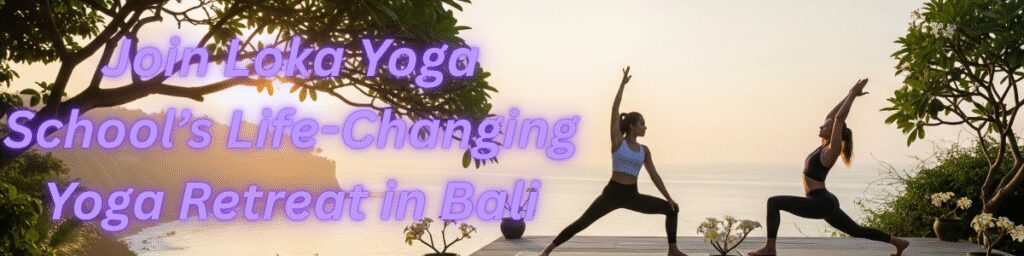 Women doing yoga on a Bali cliffside at sunrise – Loka Yoga Retreat