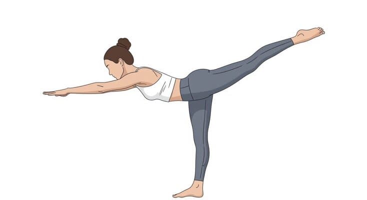 front bird pose example