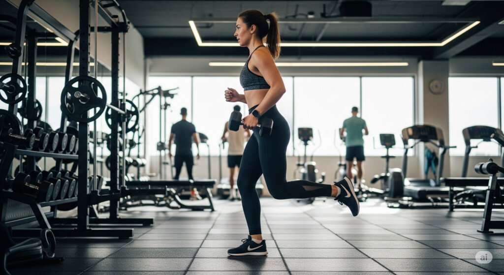 A person balancing strength training with cardio for sustainable weight los