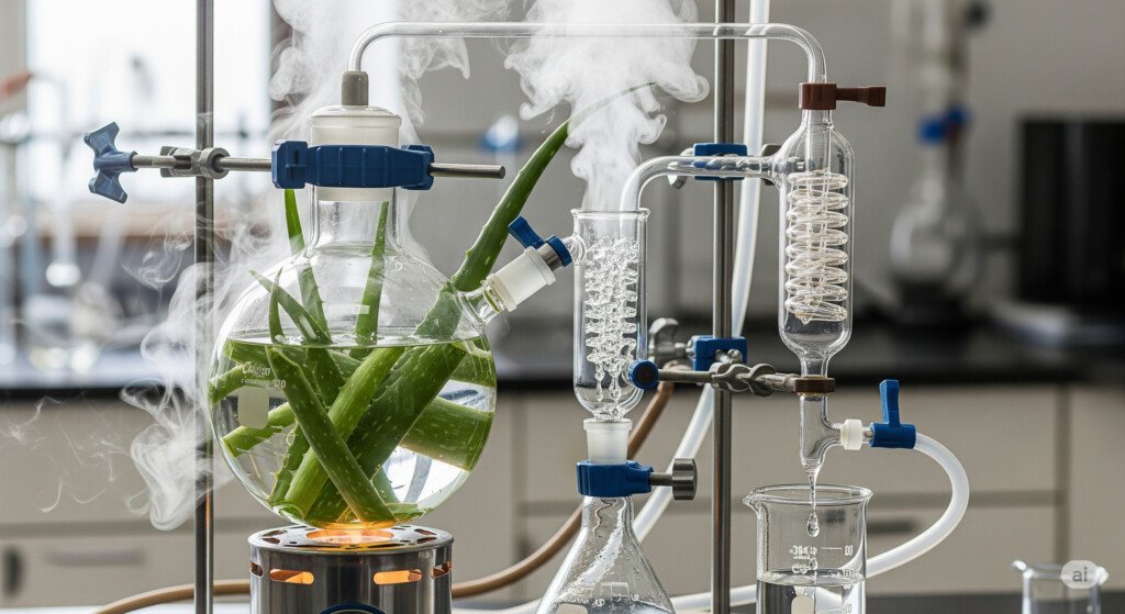 How to make Aleo essential oil using steam distillation