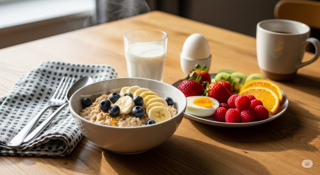 Eating a healthy breakfast before exercising boosts energy and improves performance during workouts