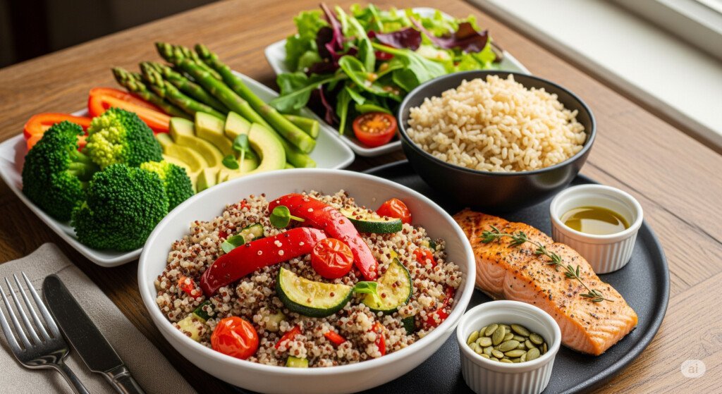 Complex carbohydrates from whole grains provide sustained energy during workouts and improve performance.
