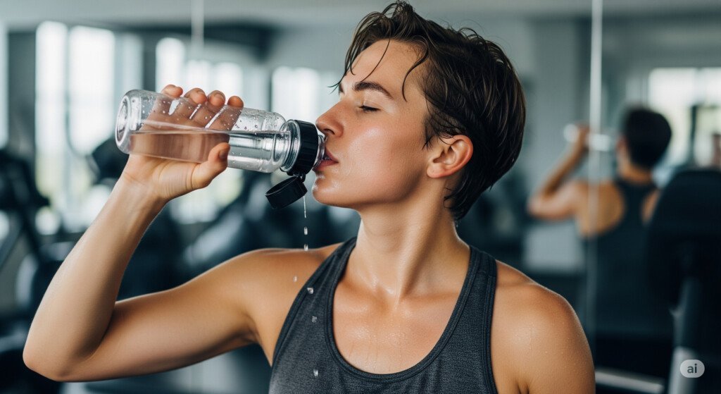 Staying hydrated during exercise helps regulate body temperature and maintain optimal performance.