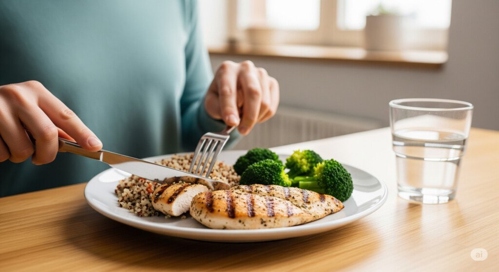 A high-protein diet helps preserve muscle mass and supports fat loss during weight loss efforts