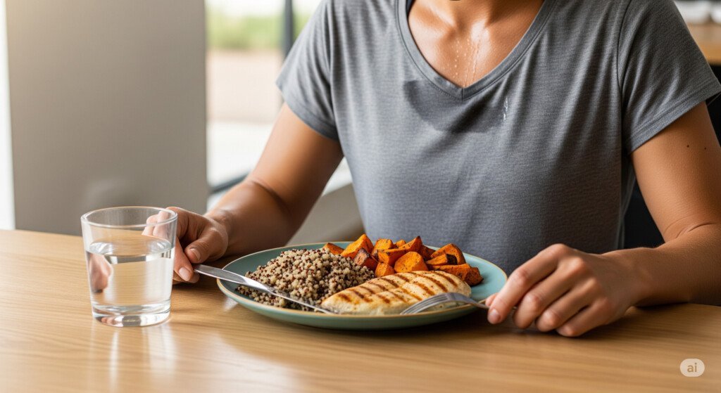 Post-workout nutrition, especially with carbs and protein, helps muscle recovery and replenishes energy stores.