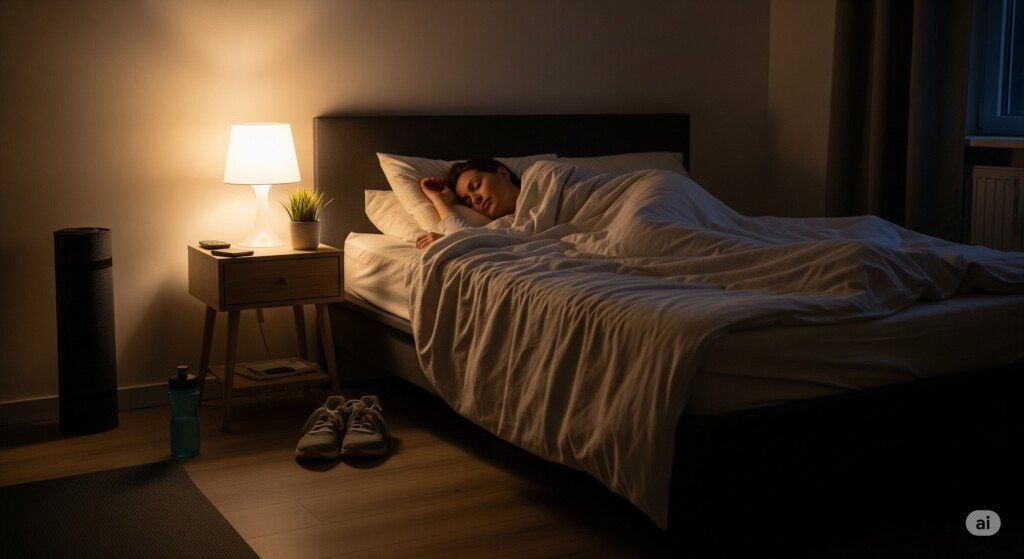 Regular physical activity helps reduce anxiety and stress, leading to better quality sleep