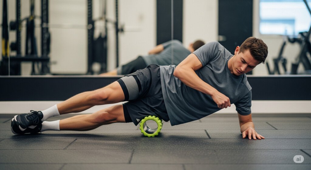 Foam rolling helps release muscle tightness, improve mobility, and aid muscle recovery.