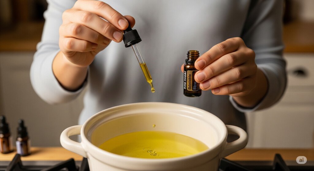How much essential oil to add to candle with precise measurement using a dropper