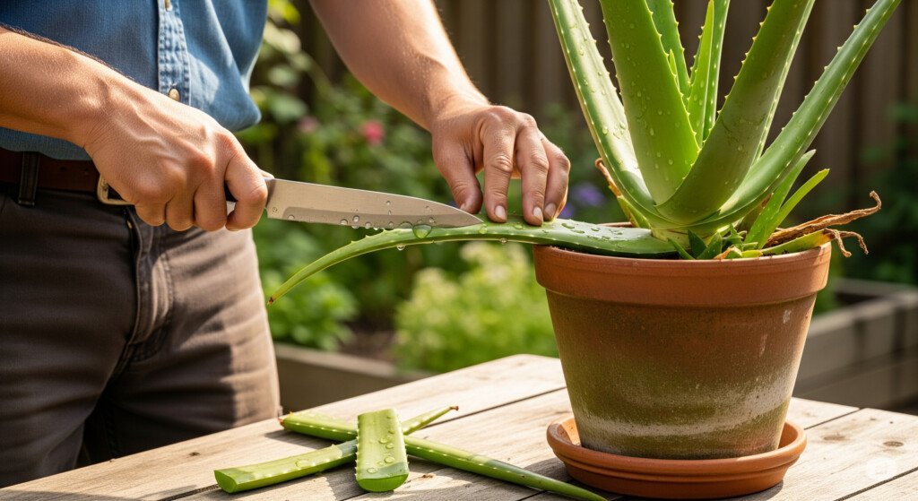 How to make Aleo essential oil by preparing Aleo leaves for extraction