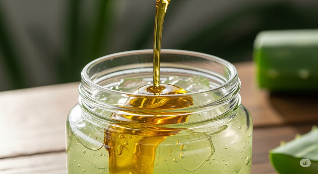 How to make Aleo essential oil by infusing Aleo gel with carrier oil