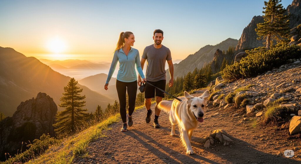 A couple enjoying a walk together, illustrating how exercise can be integrated into daily life for lasting results
