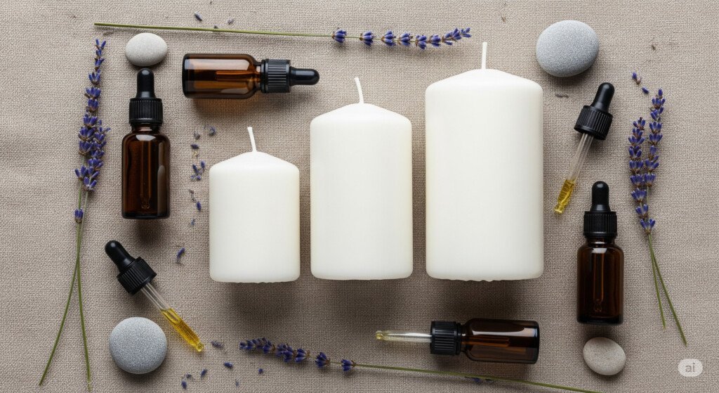 How much essential oil to add to candle based on candle size