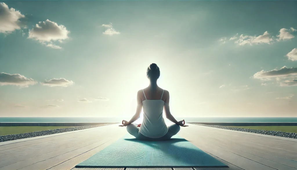 A yoga practitioner meditating, focusing on the true soul of yoga, which transcends religious boundaries.