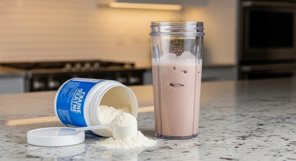 Protein and creatine combination for faster muscle recovery and growth