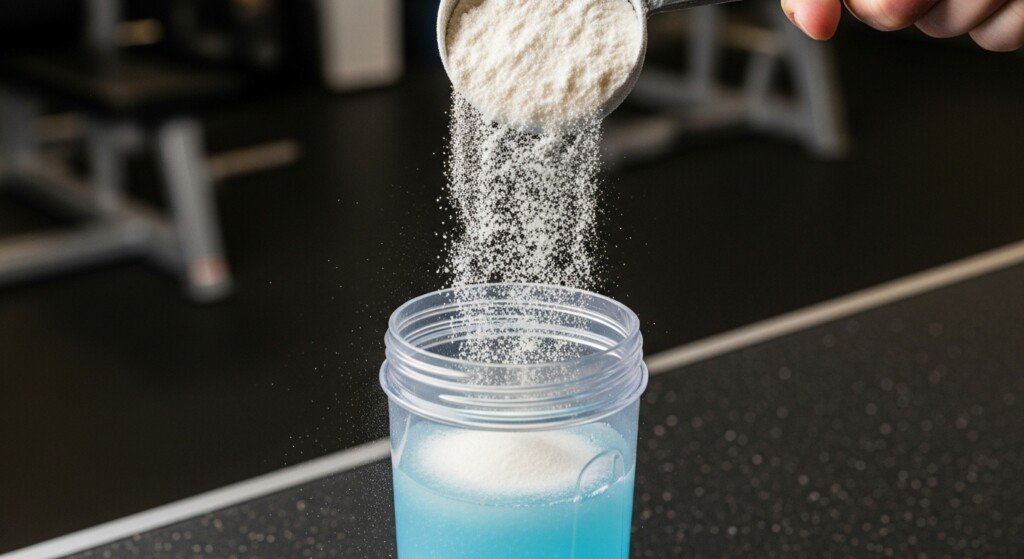 Micronized creatine supplement powder for strength and endurance