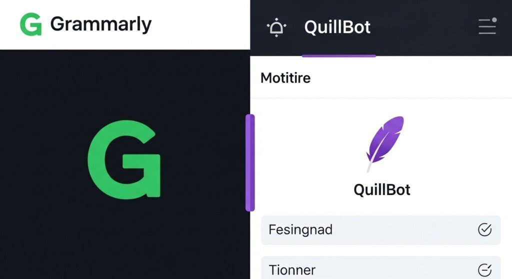 Grammarly and QuillBot improving AI-written SEO content