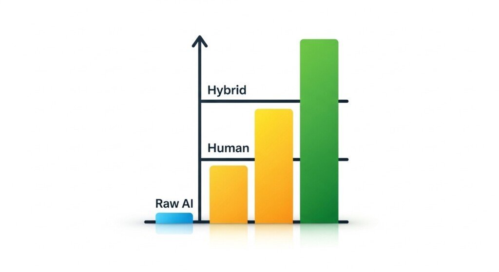 AI writing vs human writing SEO ranking outcomes comparison