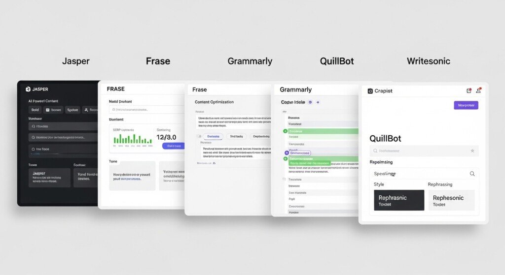 Comparison of AI writing tools for SEO content quality and rankings