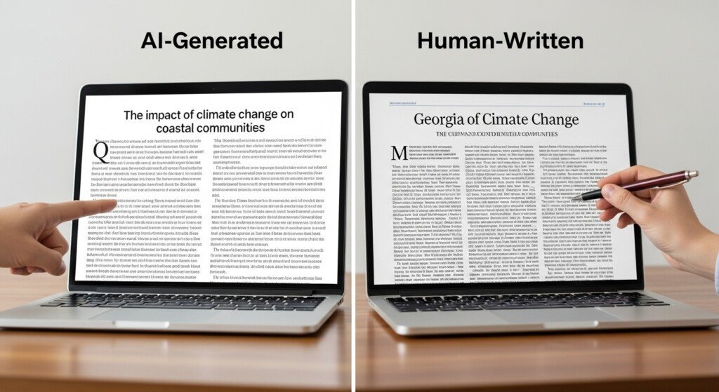 AI Writing Tools vs Human Writing output quality comparison