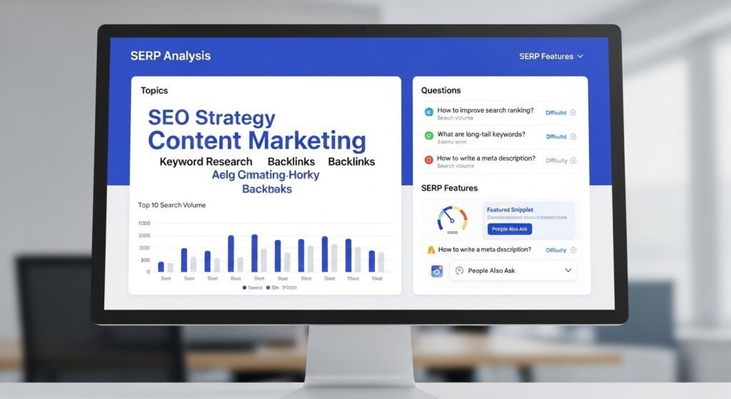 Frase SEO tool analyzing Google SERPs for content optimization