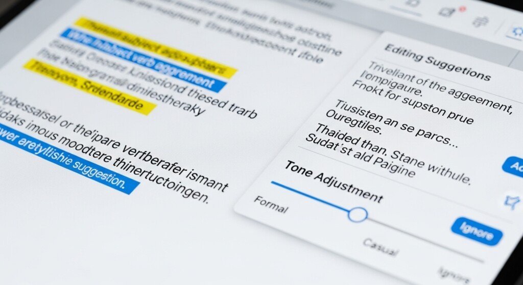 Grammarly AI editing tool for blog content