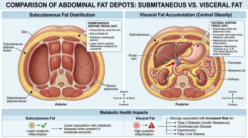 Insulin Resistance Belly Fat compared with visceral fat