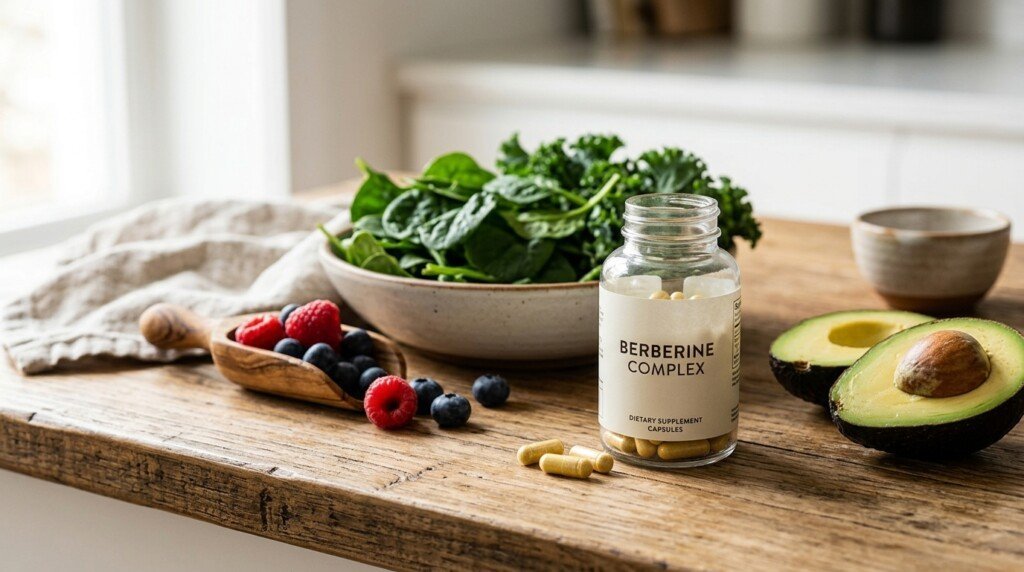Berberine supplement supporting metabolic health and belly fat management