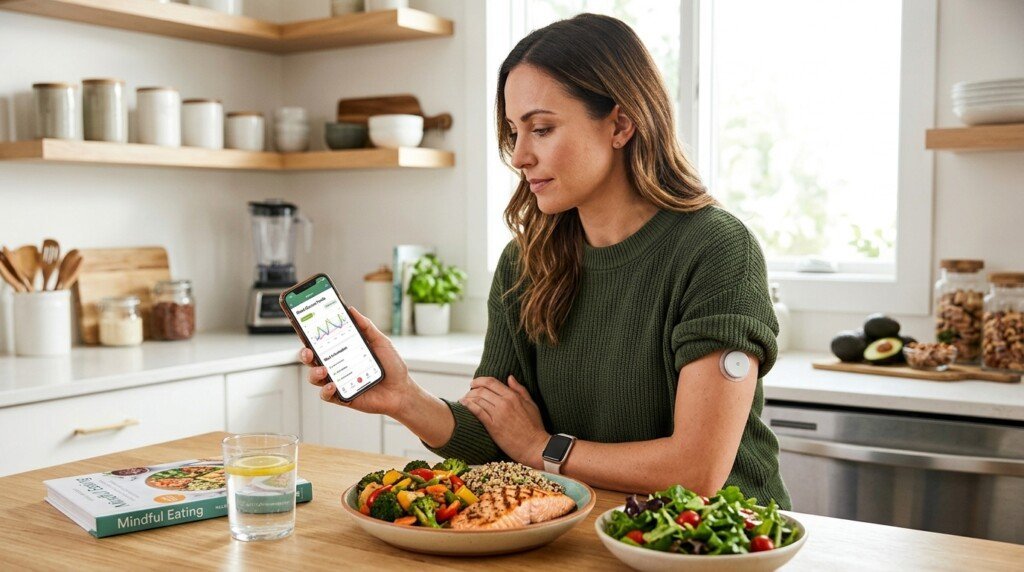 Healthy lifestyle supporting blood sugar balance and metabolic health