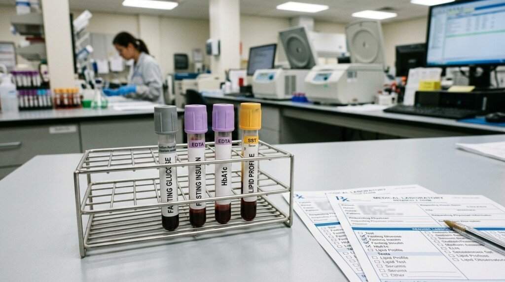 Insulin Resistance Test with fasting glucose fasting insulin and HbA1c