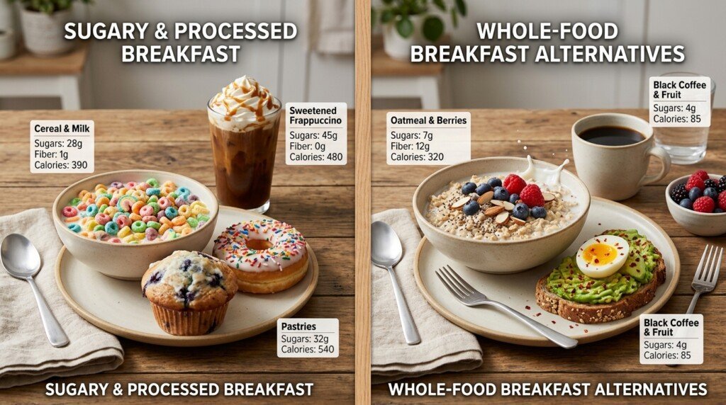 Best Breakfast for Insulin Resistance by limiting sugary breakfast foods