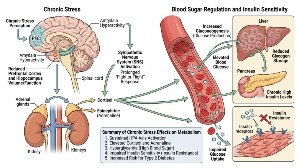 Stress and Insulin Resistance caused by chronic stress