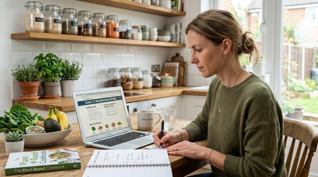 Person researching magnesium and weight loss benefits