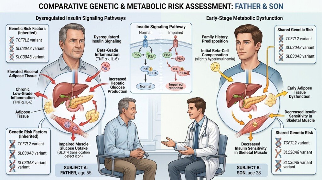 Causes of Insulin Resistance influenced by genetics