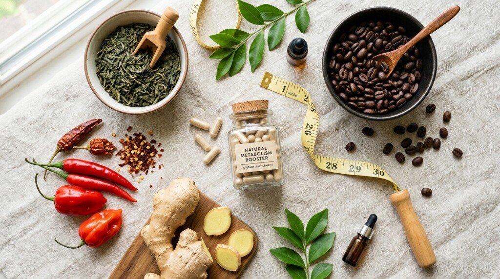 Green tea extract supplement used for metabolism and fat burning support