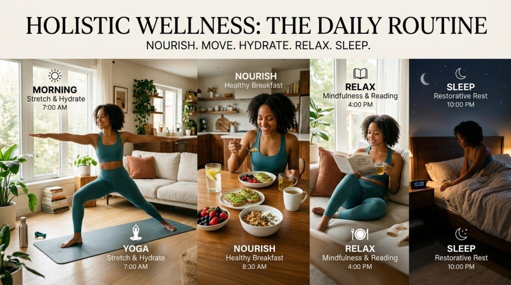 Balanced lifestyle habits supporting healthy stress management and overall wellness
