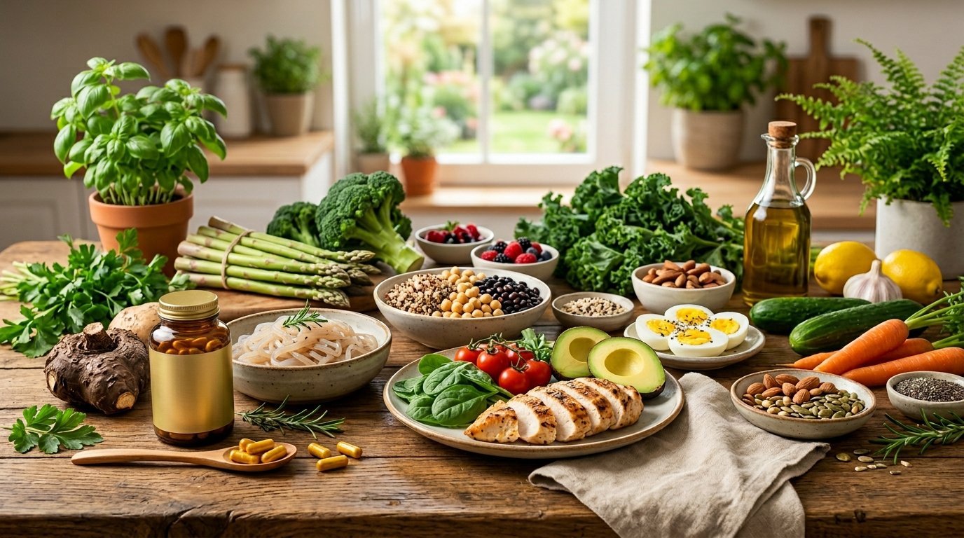 Natural ingredients that mimic Ozempic including berberine glucomannan and protein