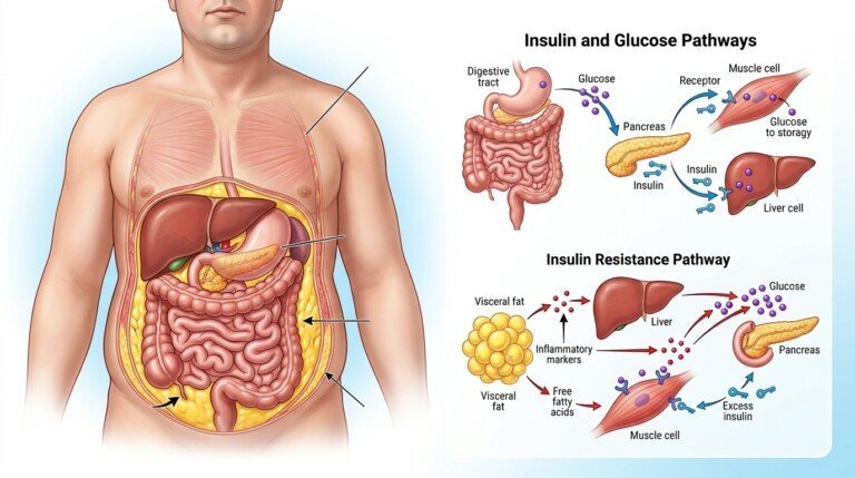 Insulin Resistance Belly Fat and abdominal fat storage