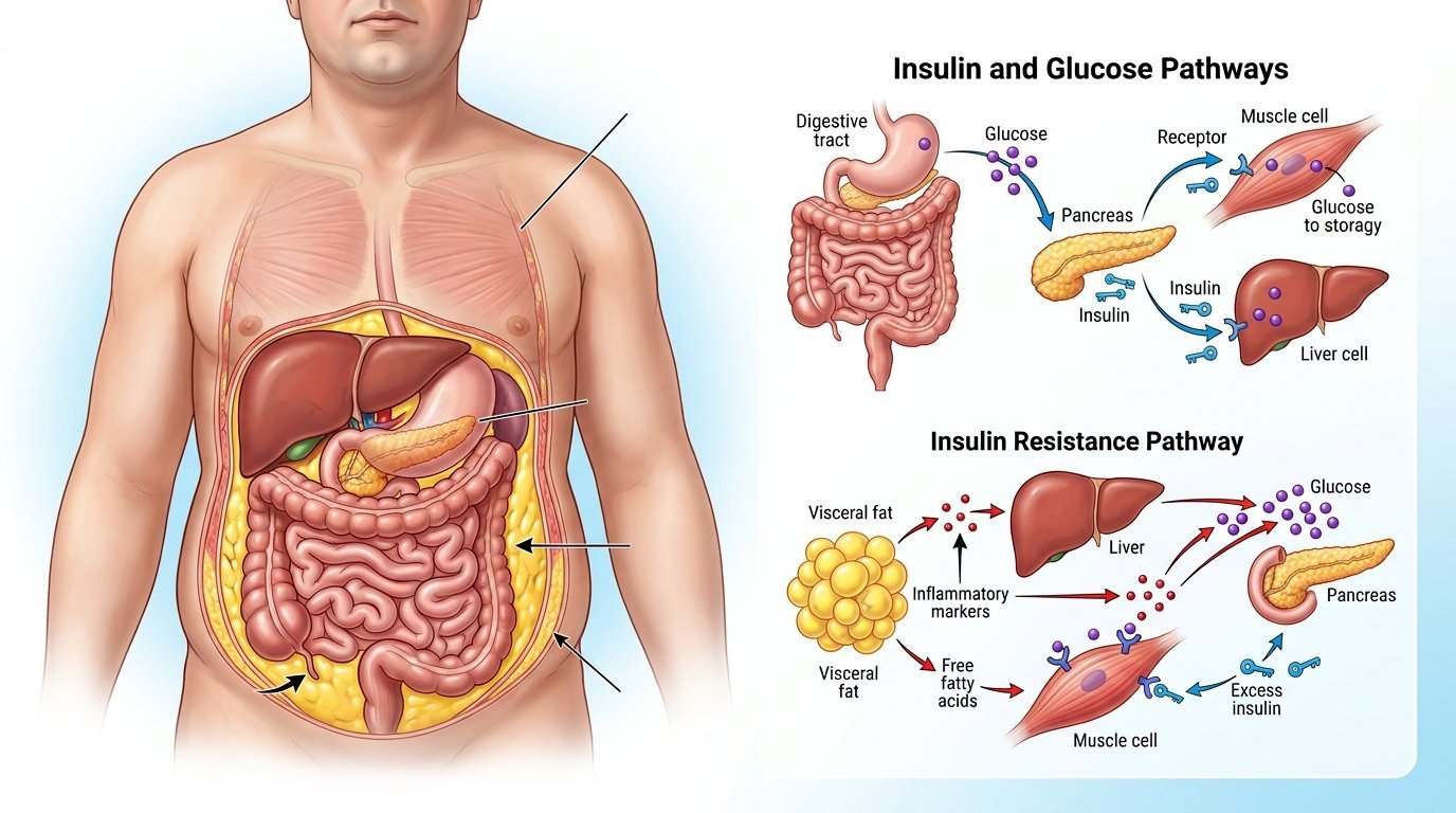 Insulin Resistance Belly Fat and abdominal fat storage