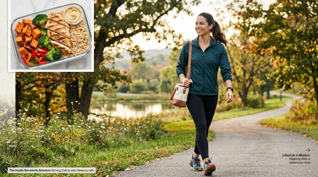 Insulin Resistance Belly Fat improved through healthy lifestyle habits