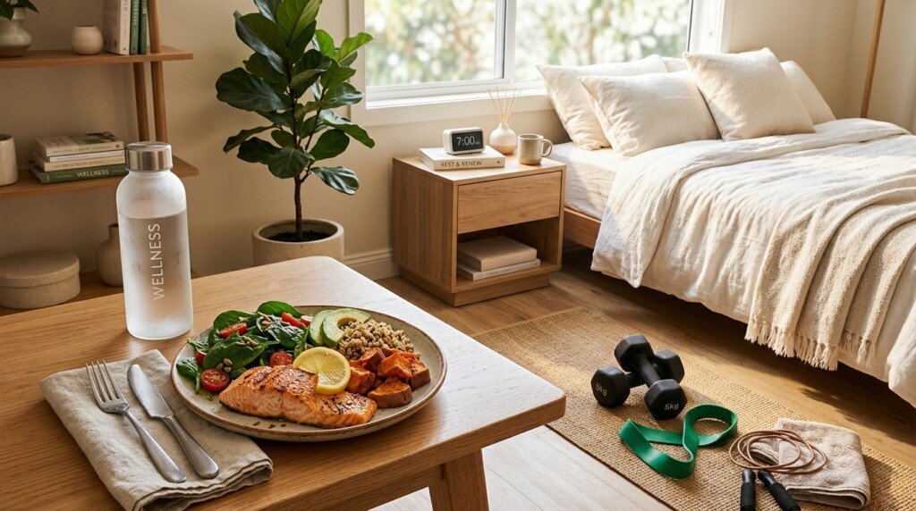 Healthy eating exercise and sleep habits that support belly fat loss