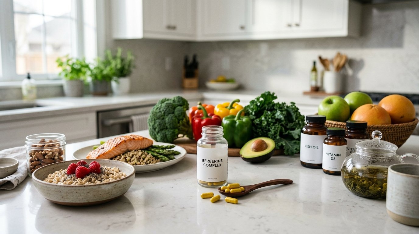 Natural alternatives to Ozempic including berberine fiber and protein-rich foods