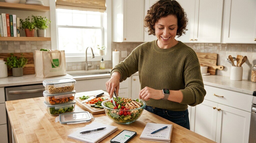 Healthy eating habits supporting appetite control and weight loss