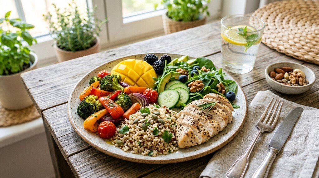 Balanced diet providing essential vitamins and minerals naturally
