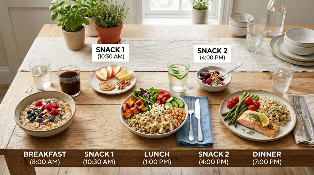Best Diet for Visceral Fat Loss one-day healthy meal plan