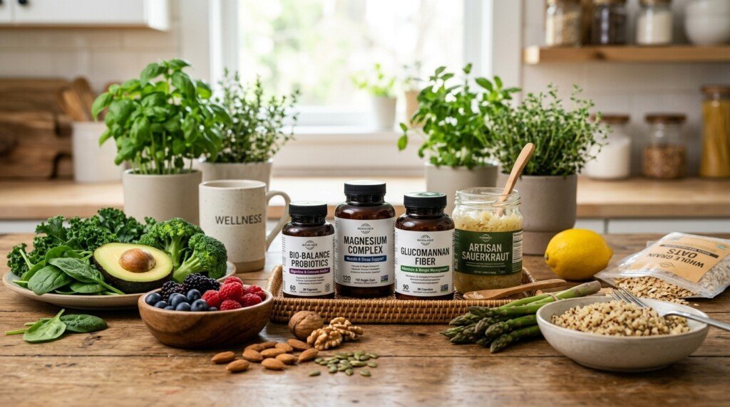 Natural weight management alternatives including probiotics magnesium and glucomannan