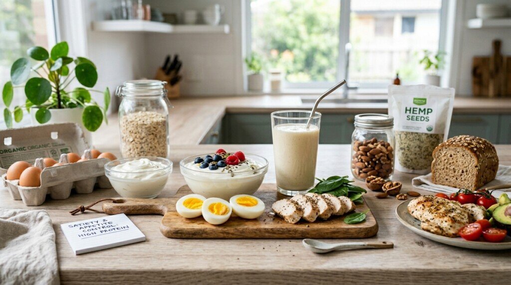 Protein-rich foods and supplements that help increase fullness