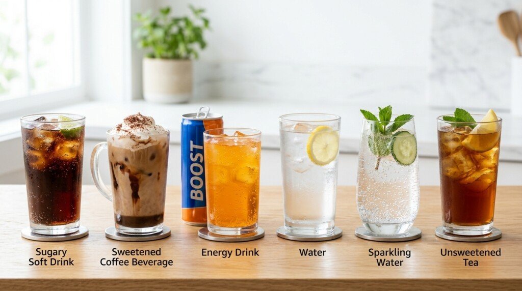 Foods to Avoid With Insulin Resistance including sugary drinks
