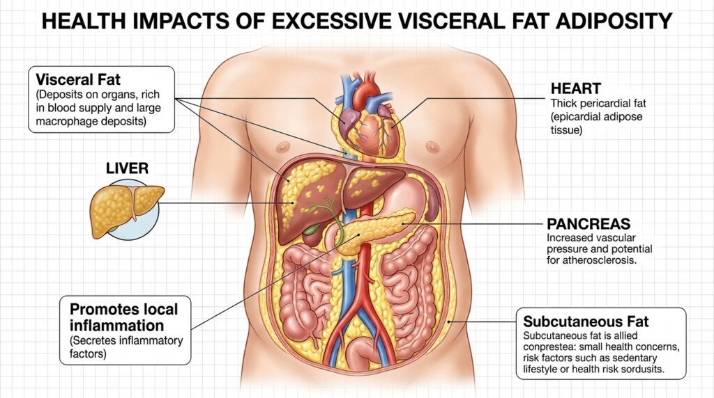 Health risks associated with visceral fat