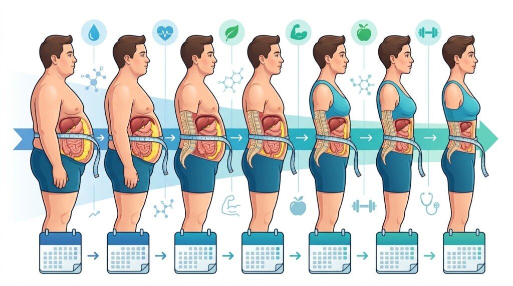 Realistic visceral fat loss timeline