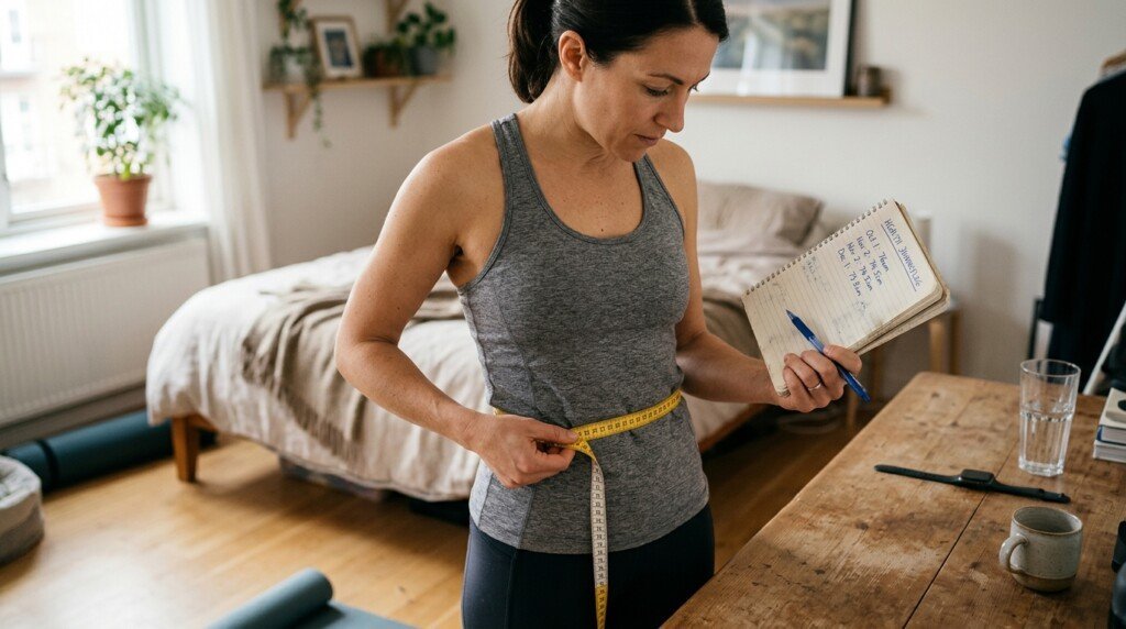Signs You're Losing Visceral Fat shown by waist measurement